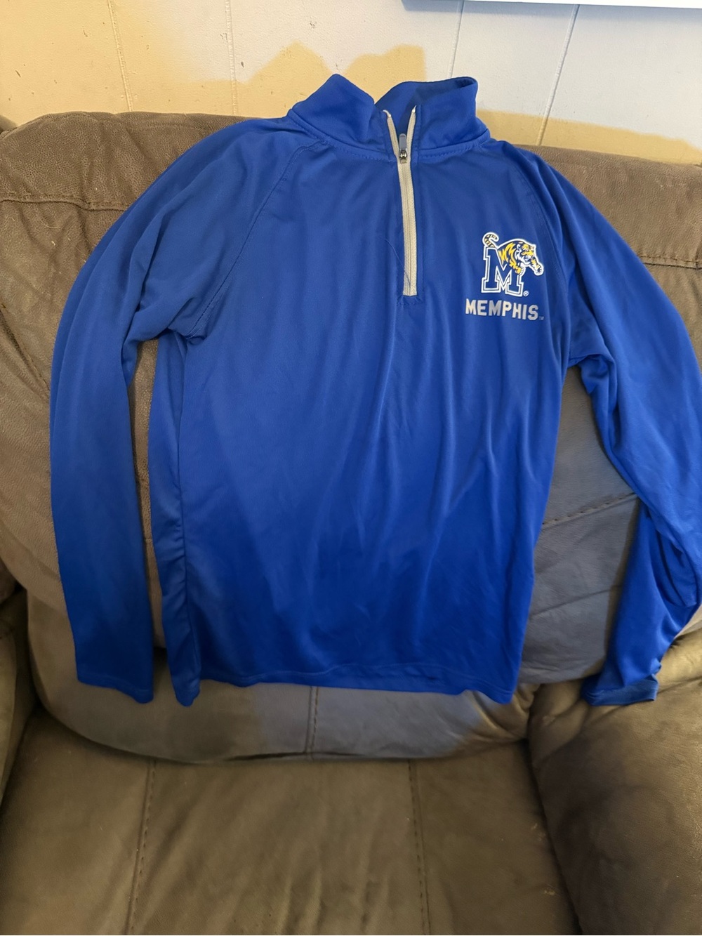 Kids Memphis Blue Quarter-Zip Performance Pullover